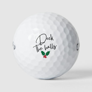 'Deck The Halls' Holly Classic Christmas Gift Golf Balls