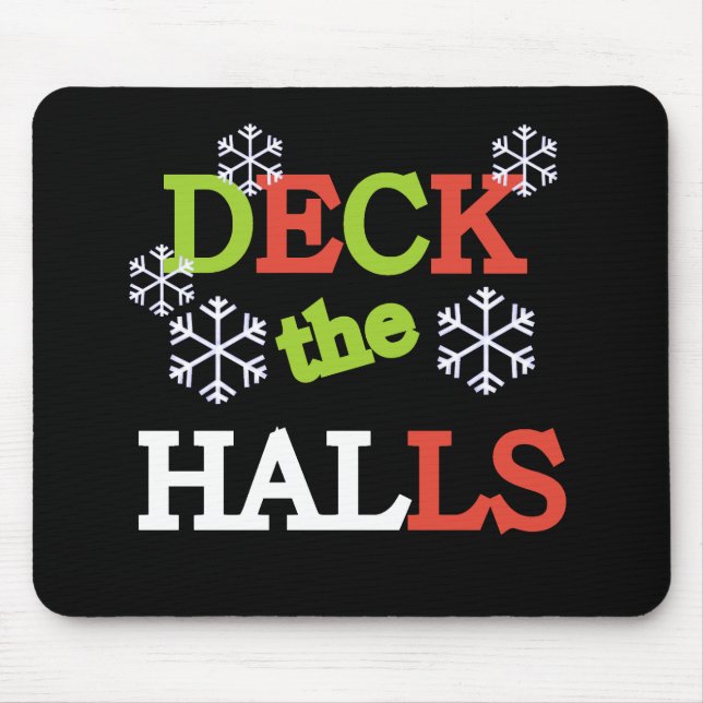 Deck the Halls Mouse Mat (Front)