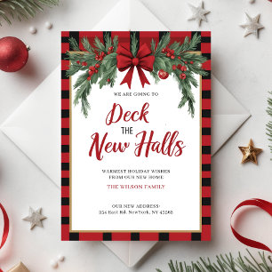 Deck The Halls New Address Moving  Holiday Card