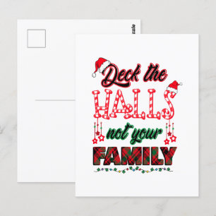 Deck The Halls Not Your Family Postcard