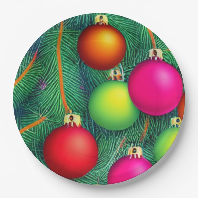 Deck the Halls Paper Plate (Front)