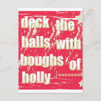Deck the halls postcard