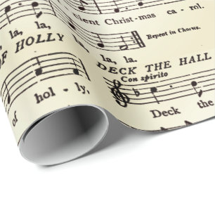 Deck the Halls Sheet Music Wrapping Paper