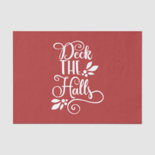 deck the halls Typography Holidays Tissue Paper