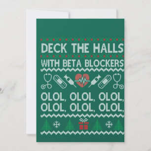 Deck The Halls With Beta Blockers OLOL Invitation