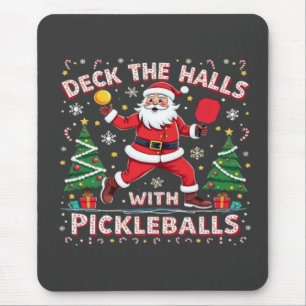 Deck The Halls With Pickleballs  Mouse Mat