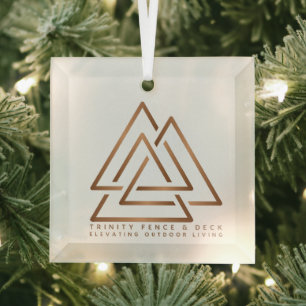 Deck the Halls with Trinity Charm Glass Tree Decoration