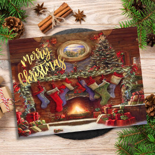 Deck the Halls with Vintage Charm Holiday Postcard