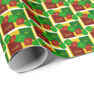 "Deck the Halls" wrapping paper