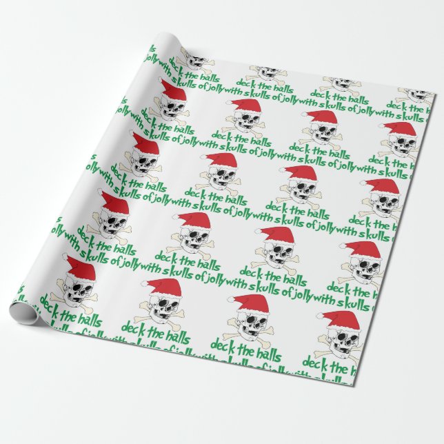 Deck The Halls Wrapping Paper (Unrolled)