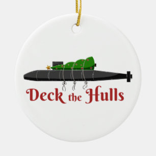 Deck the Hulls - Sub Holiday Ornament