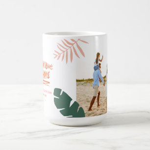 deck the palms christmas tropical  modern contempo coffee mug