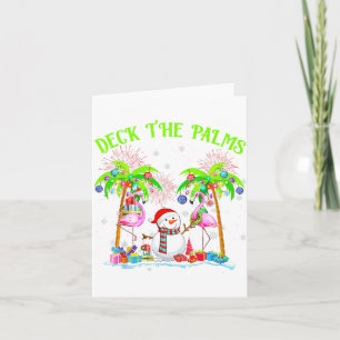 Deck The Palms Flamingo Trocal Christmas Lights Pa Card