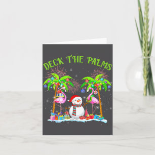 Deck The Palms Flamingo Trocal Christmas Lights Pa Card