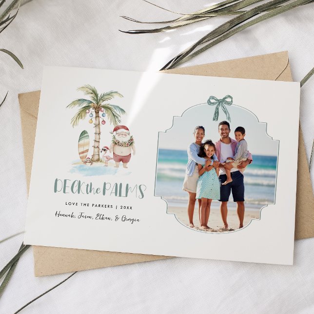 Deck the Palms | Fun Tropical Christmas Photo Holiday Card (Creator Uploaded)