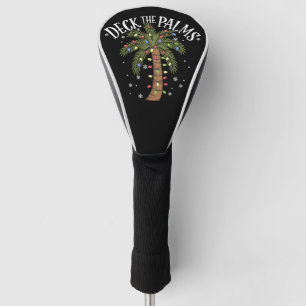 Deck The Palms Tropical Hawaii Christmas Palm Tree Golf Head Cover