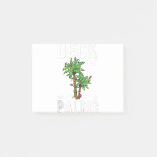 Deck the palms tropical hawaii christmas palm tree post-it notes