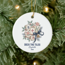 Deck the Tiles Christmas Mahjong Funny Holiday