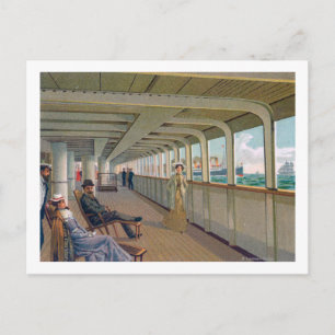 Deck View of the Patricia, Hamburg-America Line Postcard