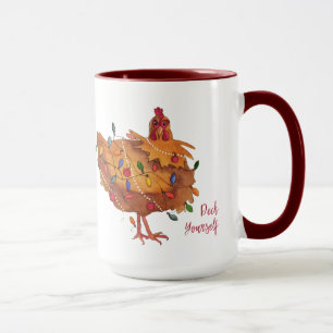 Deck Yourself Chicken Holiday Mug