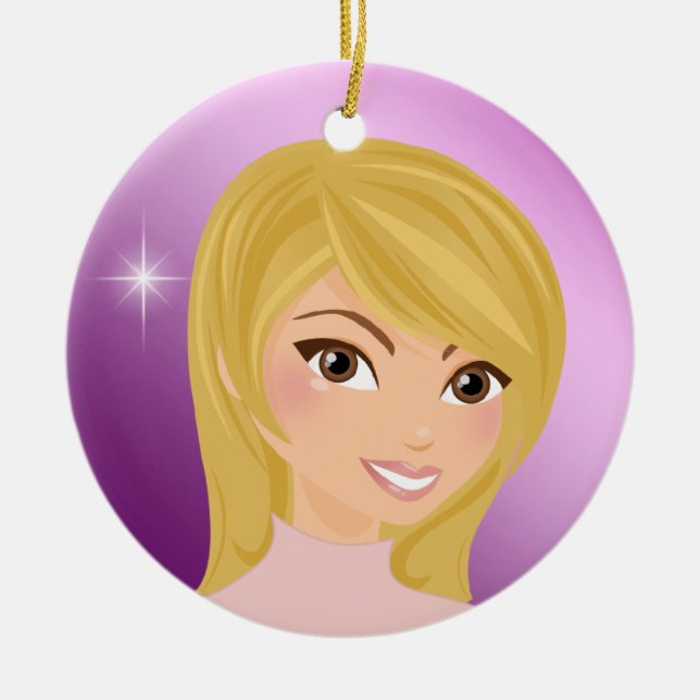 Decked Out Diva - SRF Ceramic Tree Decoration (Front)