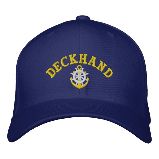 Deckhand boat crew sailing embroidered hat (Front)