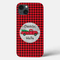 Deckin Halls Red Christmas Truck 