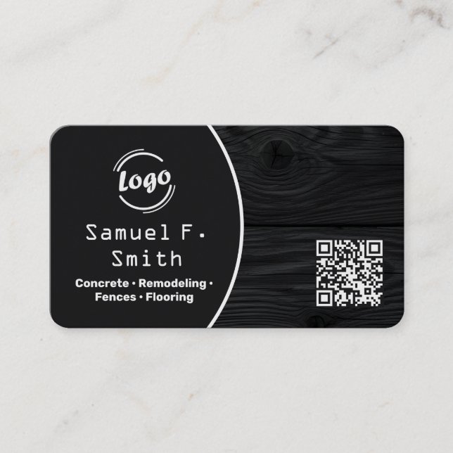 Decking and Fencing Custom QR Business Card (Front)