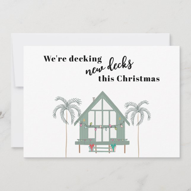 Decking New Decks Beach House Palms Holiday Moving Announcement (Front)