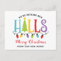 Decking New Halls Lights Cute Moving Announcement