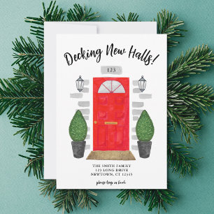 Decking New Halls Red Door Festive Moving  Announcement
