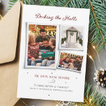 Decking New Halls We've Moved Christmas Moving Announcement<br><div class="desc">Announce your holiday move in style and with photos greetings card. Easily replace the photos with your favourite ones by clicking the "Personalise" button. Add your own wording to suit the occasion and completely change the background,  fonts and layout when you click the "Edit this in Design Tool" button.</div>