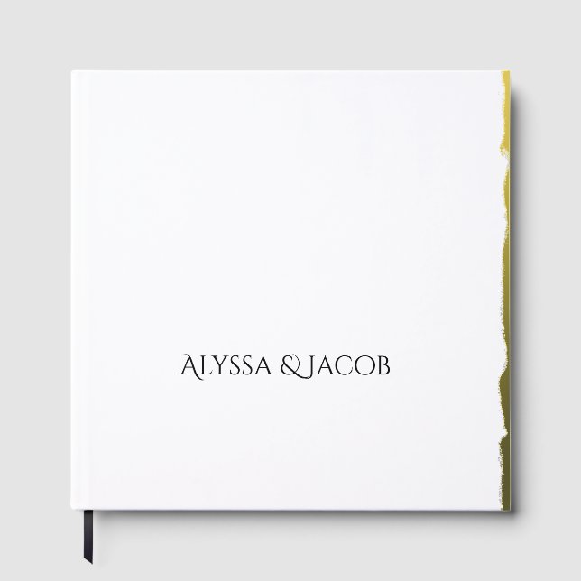 Deckled Edge Foil Guestbook (Front)
