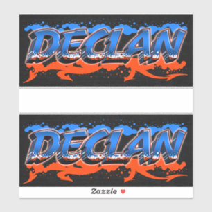 Declan Vorname Name Graffiti Aufkleber Sticker