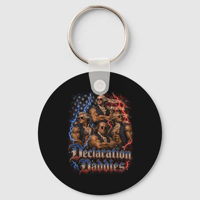 Declaration Daddies Funny Founding Fathers 4th Of Key Ring (Front)