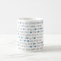 "DECLARATION OF ARBROATH CLASSIC WHITE MUG