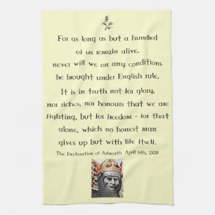 Declaration of Arbroath Robert the Bruce Tea Towel