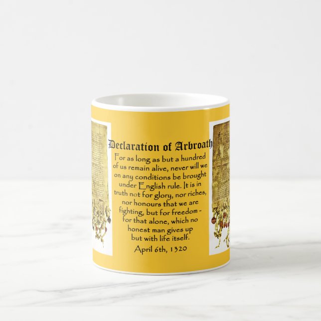 Declaration of Arbroath Scottish Independence Mug (Center)