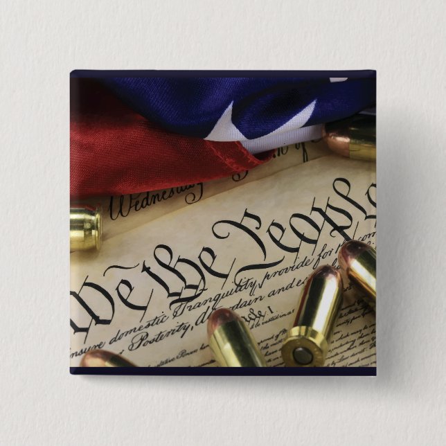 Declaration of Independence   15 Cm Square Badge (Front)