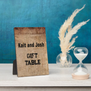 Declaration of Independence 📜 1776 Gift Table Plaque