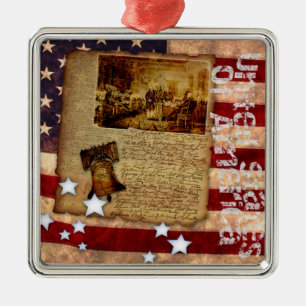 Declaration of Independence 1776 Metal Tree Decoration