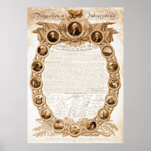 Declaration of Independence 1818 Poster