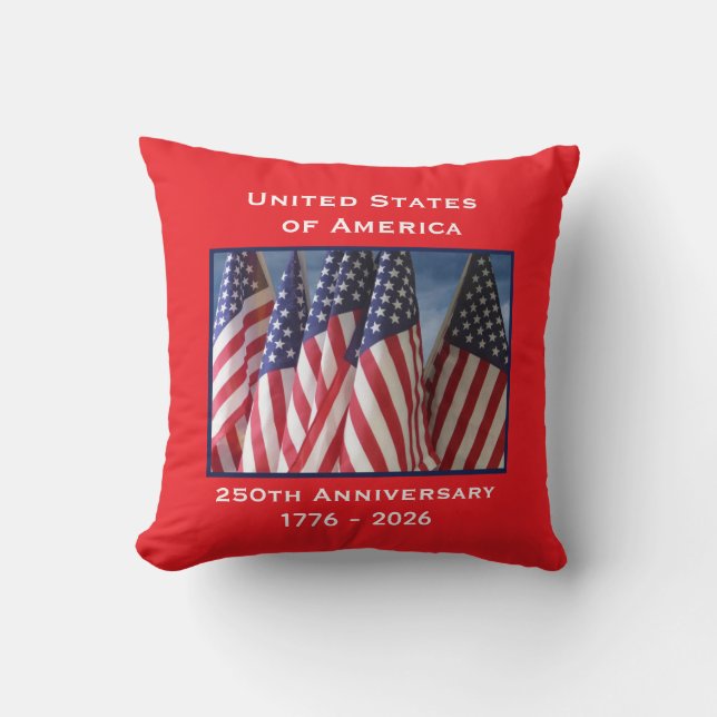 Declaration of Independence 250th Anniversary USA  Cushion (Front)