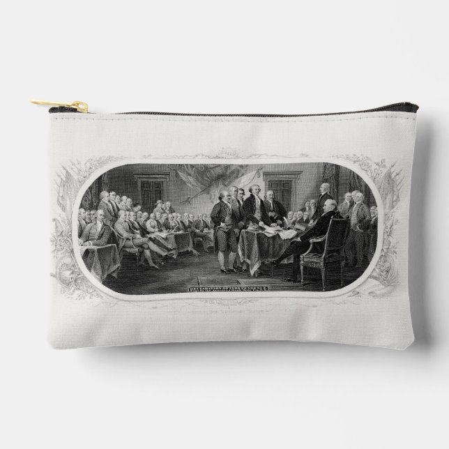 Declaration of Independence: $2 Bill, Etching Accessory Pouch (Front)