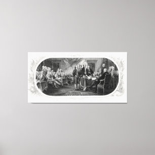 Declaration of Independence: $2 Bill, Etching Canvas Print