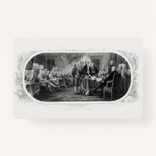 Declaration of Independence: $2 Bill, Etching ID Badge