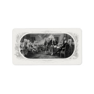 Declaration of Independence: $2 Bill, Etching Label
