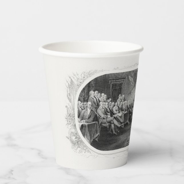 Declaration of Independence: $2 Bill, Etching Paper Cups (Front)