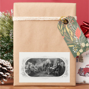 Declaration of Independence: $2 Bill, Etching Rectangular Sticker