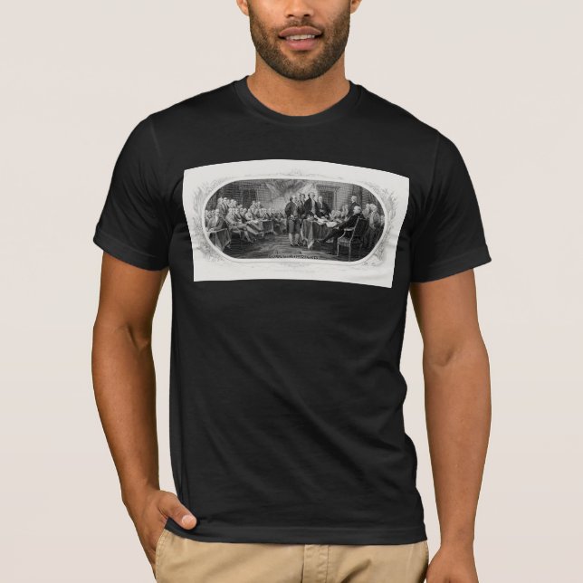 Declaration of Independence: $2 Bill, Etching T-Shirt (Front)